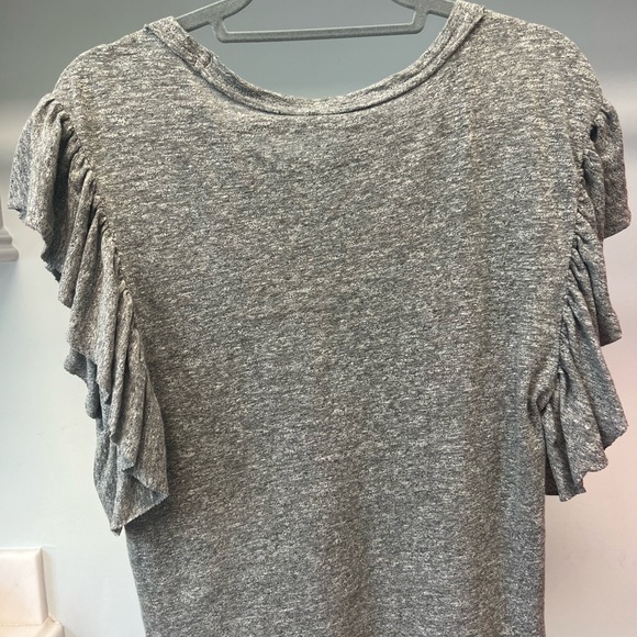 Splendid gray EUC cap sleeve tee with ruffles XS - Picture 4 of 4